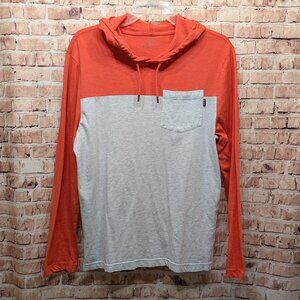 Hurley Shirt Hooded Long Sleeve Two-Tone Size Small